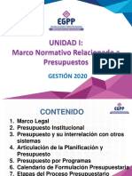 UNIDAD I - Marco Normativo Relacionado A Presupuestos 2020 PDF