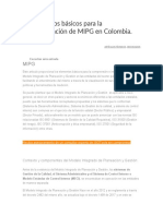 Lineamientos básicos para la implementación de MIPG en Colombia