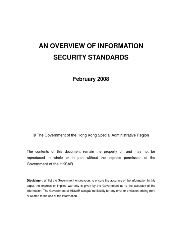 Overview of Informaton System Scurity | PDF | Information Security ...