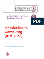 Introduction to Computing (HTML/CSS) Online Module