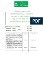 P 16 Proceso para La Identif Análisis y Respu Del Riesgo Imparcialidad PDF