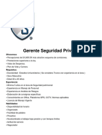 Gerente Seguridad Privada: Ofrecemos