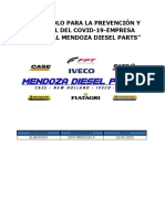 Protocolo para La Prevención y Control Del Covid - Mendoza Diesel