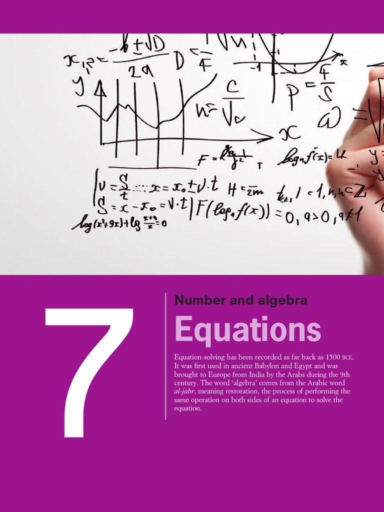 New Century Maths Advanced 9 Chapter 7. Equations PDF PDF Equations Algebra