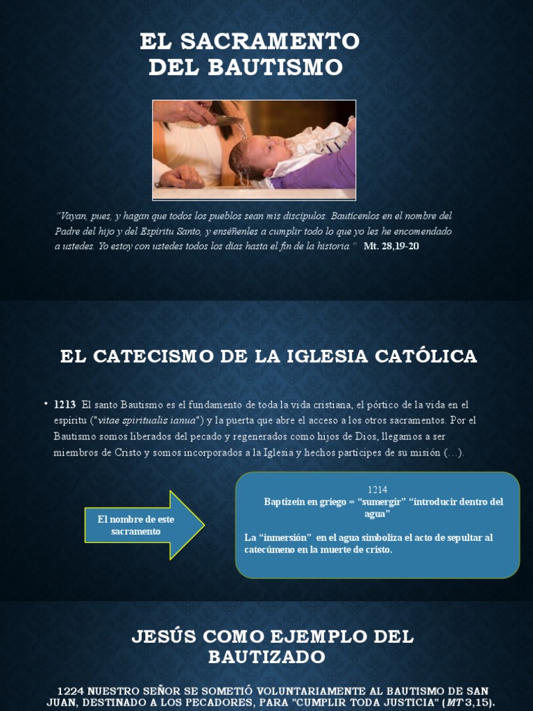 El Sacramento Del Bautismo | PDF | Bautismo | Sacramentos