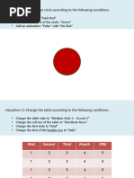 Change The Circle According To The Following Conditions