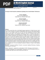 The Impact of The Formative Assessment in Speaking Test On Saudi Students' Performance