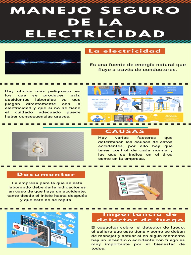 Infografía de Manejo Seguro de La Electricidad | PDF