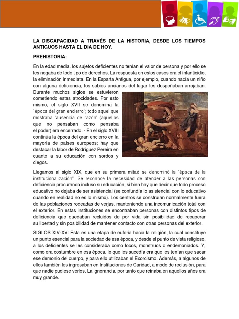 La Discapacidad A Través de La Historia PDF | PDF | Invalidez ...