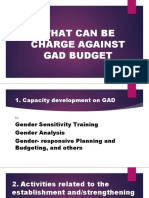 What Can Be Charge Against Gad Budget