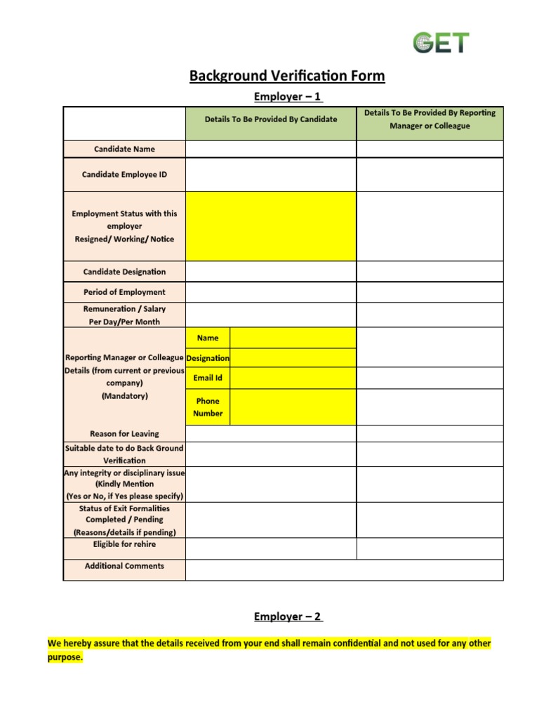 BGC Form | PDF | Labor | Adulthood