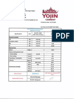 Yojin Myanmar Cement Co CEM-I 42.5 N Class Test Report