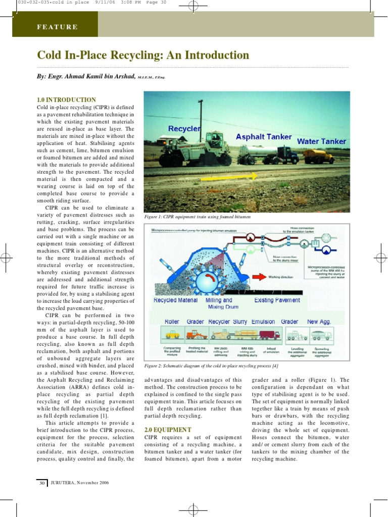 Cold In-Place Recycling Overview | PDF | Road Surface | Asphalt