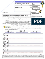 Writing Activity: First Quarter Lesson No. 1 11 - 1 - My Progress in This Lesson