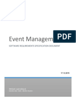 Event Management: Software Requirements Specification Document