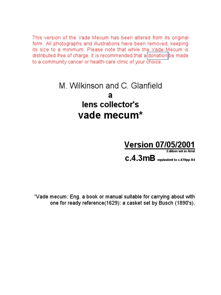 Lensvademecumv3l 1 | PDF | Camera Lens | Camera