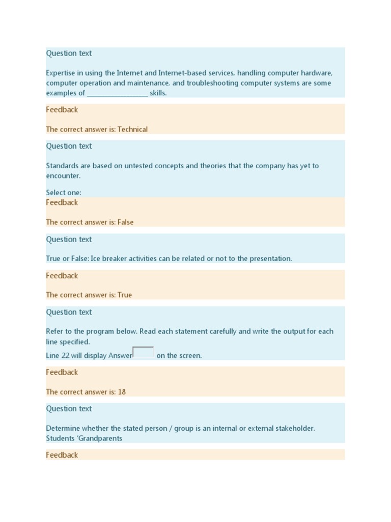 Communication and Programming Concepts | PDF | Question | Usability