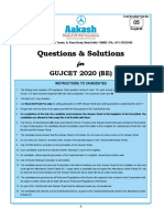 Questions & Solutions: GUJCET 2020 (BE)