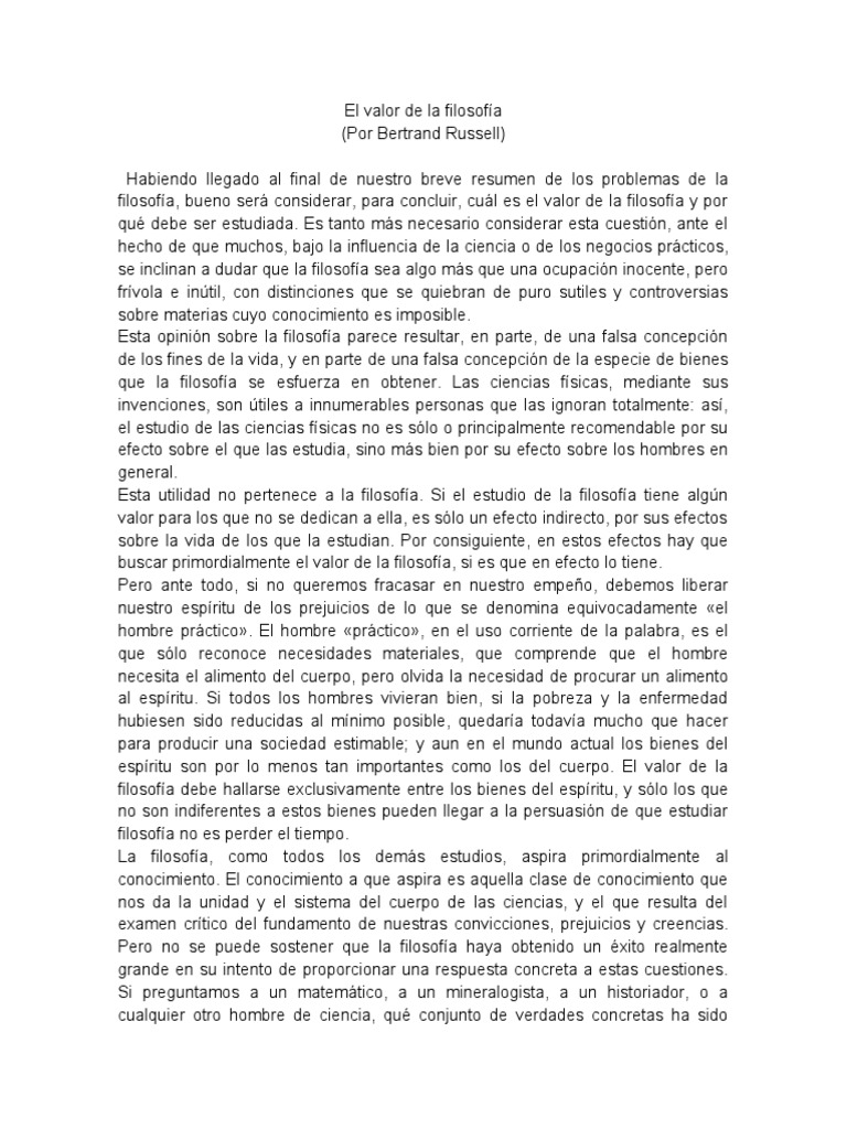 El valor de la filosofía Knowledge Certainty