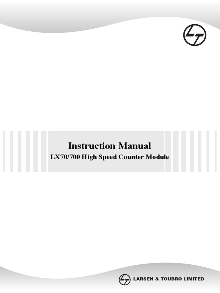 Instruction Manual: LX70/700 High Speed Counter Module | PDF ...