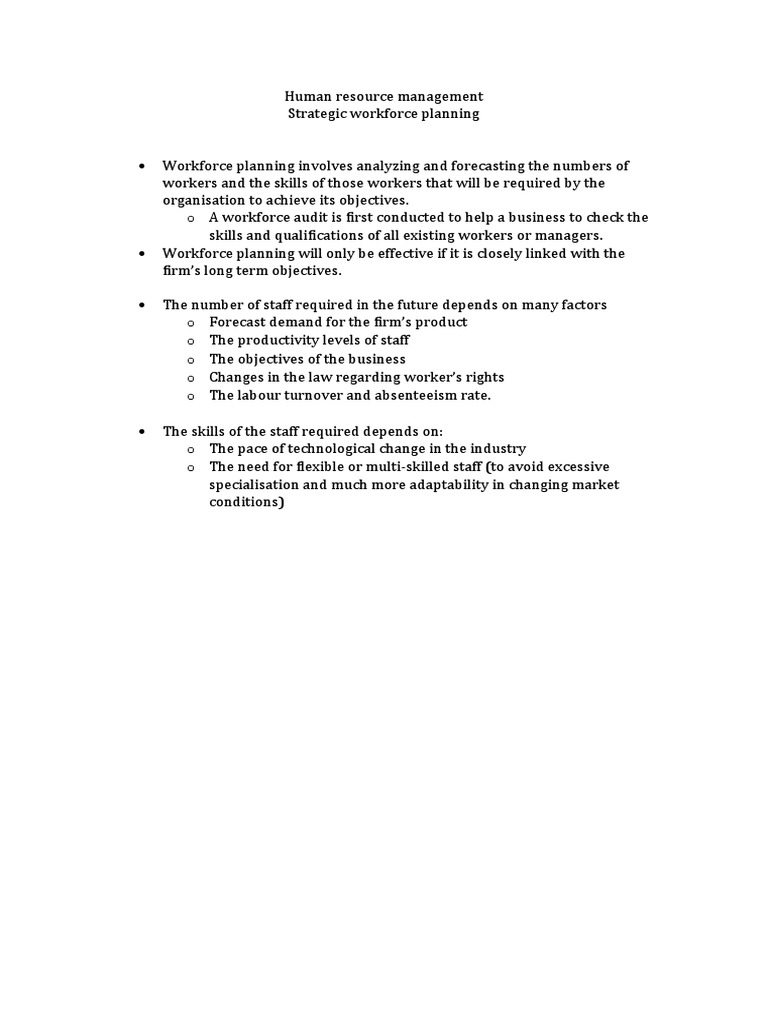 Human Resource Management-Strategi Workforce Planning | PDF