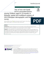 Spatial Distribution of Iron Rich Foodsconsumption