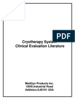 Cryotherapy System Clinical Evaluation Literature: Medgyn Products Inc. 100W, Industrial Road Addision, Il60101 Usa
