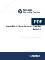 Vanderbilt SPC Intrusion Panel Extension Guide 3.1: Click For The Most Recent Version of This Document