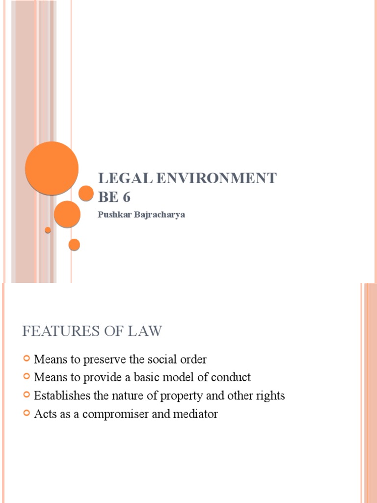 Legal Environment BE6: Pushkar Bajracharya | PDF