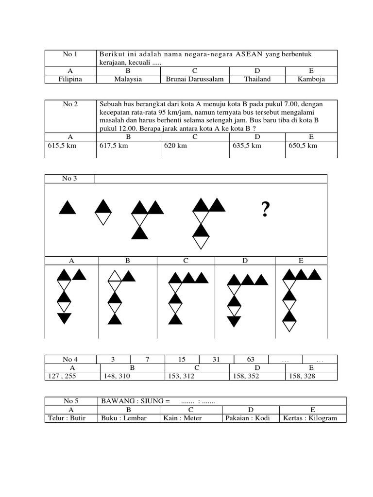 Soal Latihan Berbagai Materi Pendidikan | PDF