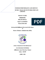 Quality of Metric Telecom Networks Private Limited: A Study On Business Performance and Service