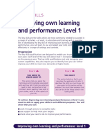 Improving Own Learning and Performance Level 1: Key Skills