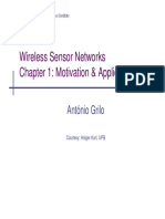 Wireless Sensor Networks Chapter 1: Motivation & Applications