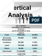 Vertical analysis of DEF Company's financial statements