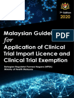 Malaysian Guideline For Application of Clinical Trial Import Licence & Clinical Trial Exemption, 7th Ed