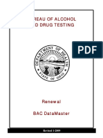 Bureau of Alcohol and Drug Testing: Revised 1-2009