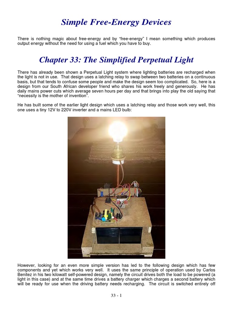 Simplified Perpetual Light Design | PDF | Power Inverter | Electrical ...