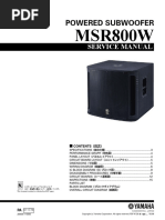 Yamaha MSR-800-W Service Manual