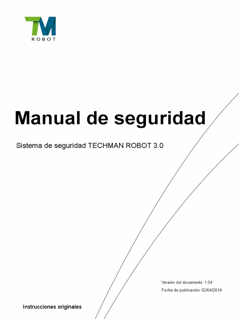 Safety Manual TECHMAN ROBOT Safety System 3.0 ES PDF Robot Robótica