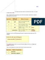 Boolean Expressions