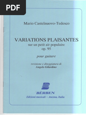 Variations Plaisants Sur Un Petit Air Populaire Pdf
