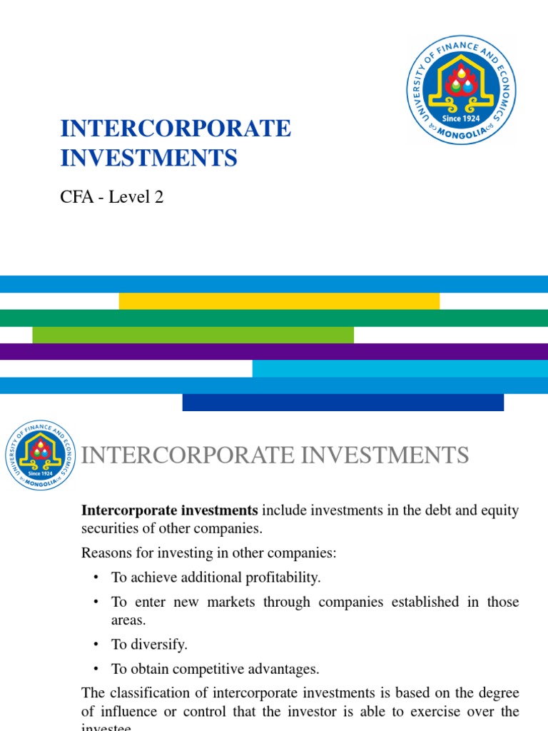 Intercorporate Investments PDF Goodwill (Accounting) Book Value