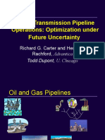 Large Transmission Pipeline Operations: Optimization Under Future Uncertainty