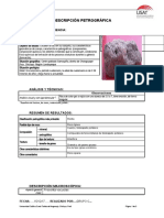 Petrographic description rock analysis