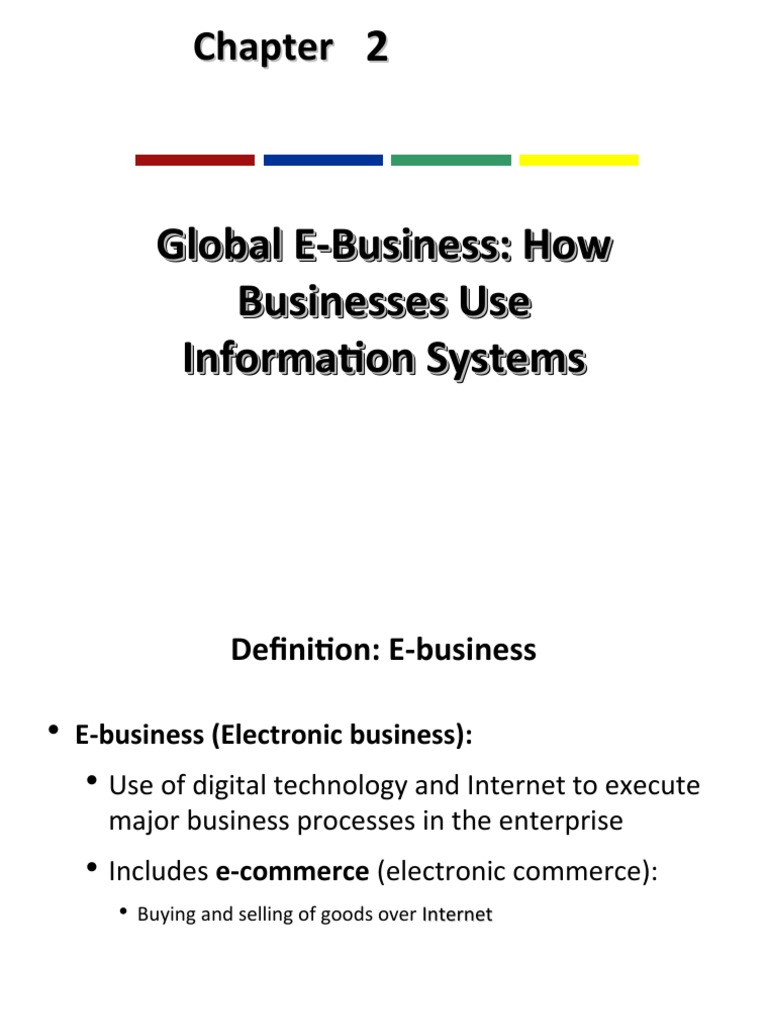 Global E-Business and Information Systems | PDF | Electronic Business ...