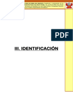 Iii. Identificación: Estudio de Preinversión A Nivel de Perfil Del Proyecto