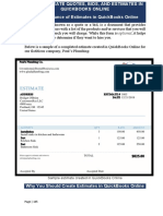 Sample Estimate Created in Quickbooks Online: Page - 145