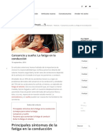 La Fatiga en La Conducción - Cansancio y Sueño - Grupo Montalt PDF