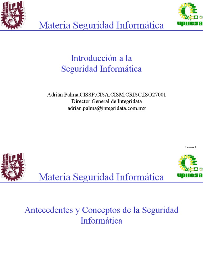 Seguridad Informática Pdf La Seguridad Informática Seguridad