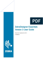 Zebradesigner Essentials Version 3 User Guide: Product Level: Essentials. Rev-2019-1 P1108968-En